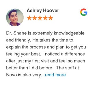 Ashley Hoover Google Review For Novo Chiropractic Lincoln Clinic