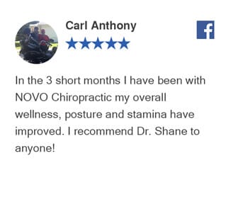 Carl Anthony Facebook Review For Novo Chiropractic Lincoln Clinic